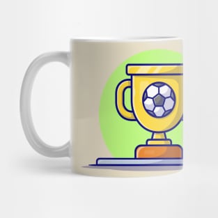 Soccer Gold Trophy Cartoon Vector Icon Illustration Mug